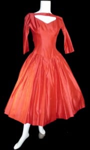 vintage-gigi-young-red-satin-dress-1950s